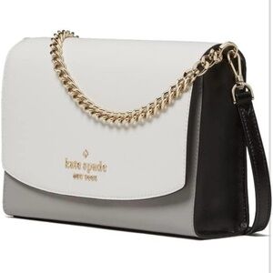 Kate Spade Carson Colorblock Convertible Crossbody | Gray/White/Gold | New